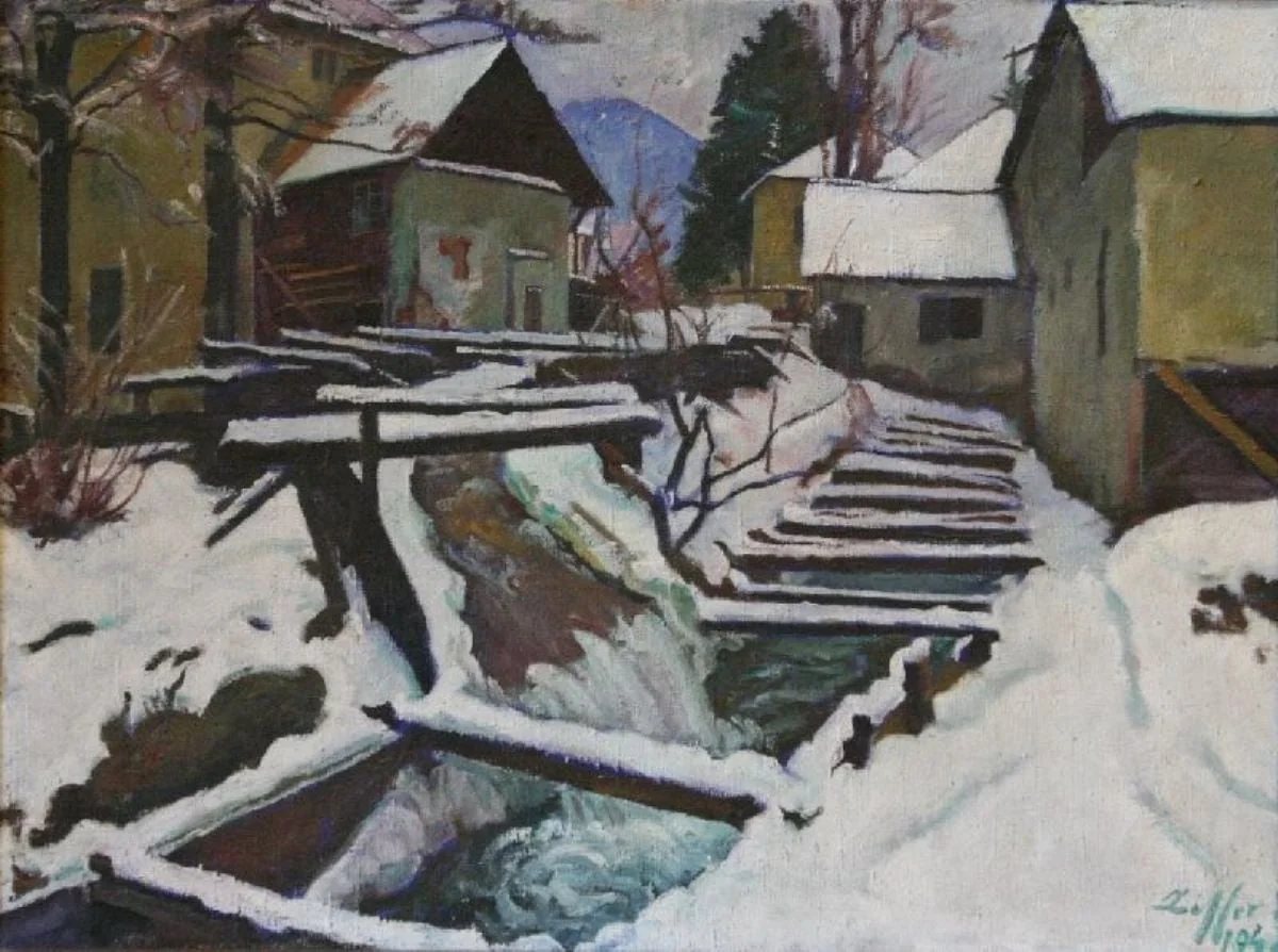 Moară la Baia Mare, by Sándor Ziffer