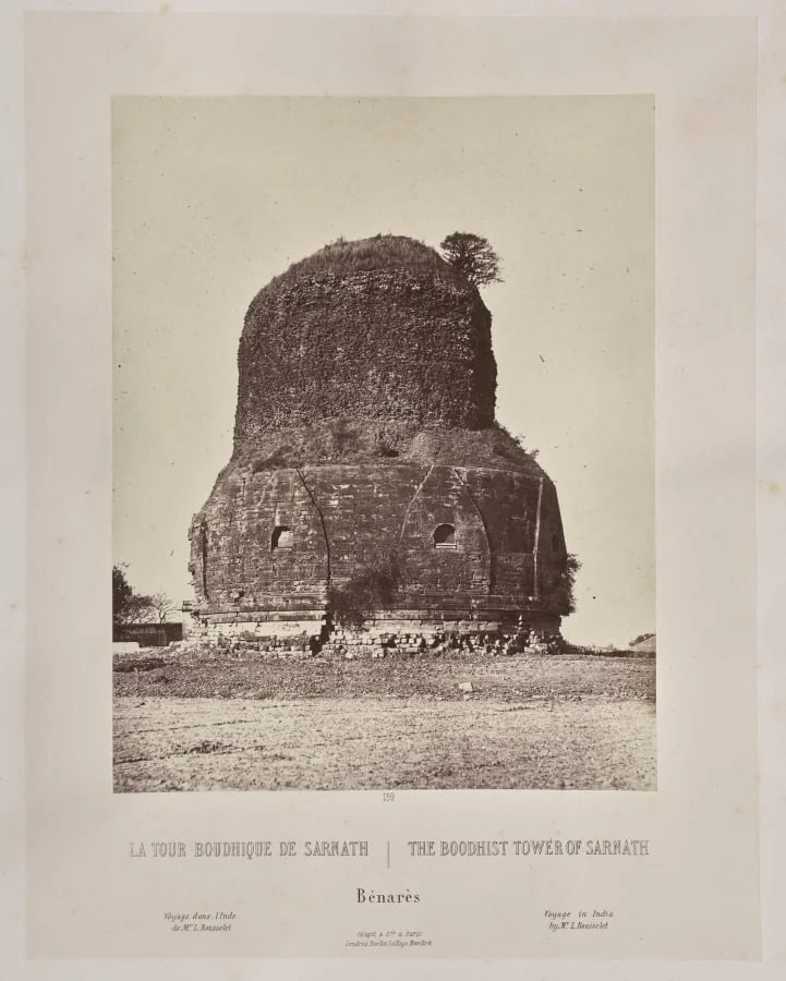 The Boodhist Tower of Sarnath, Bénarès, by Louis-Théophile Marie Rousselet, 1866