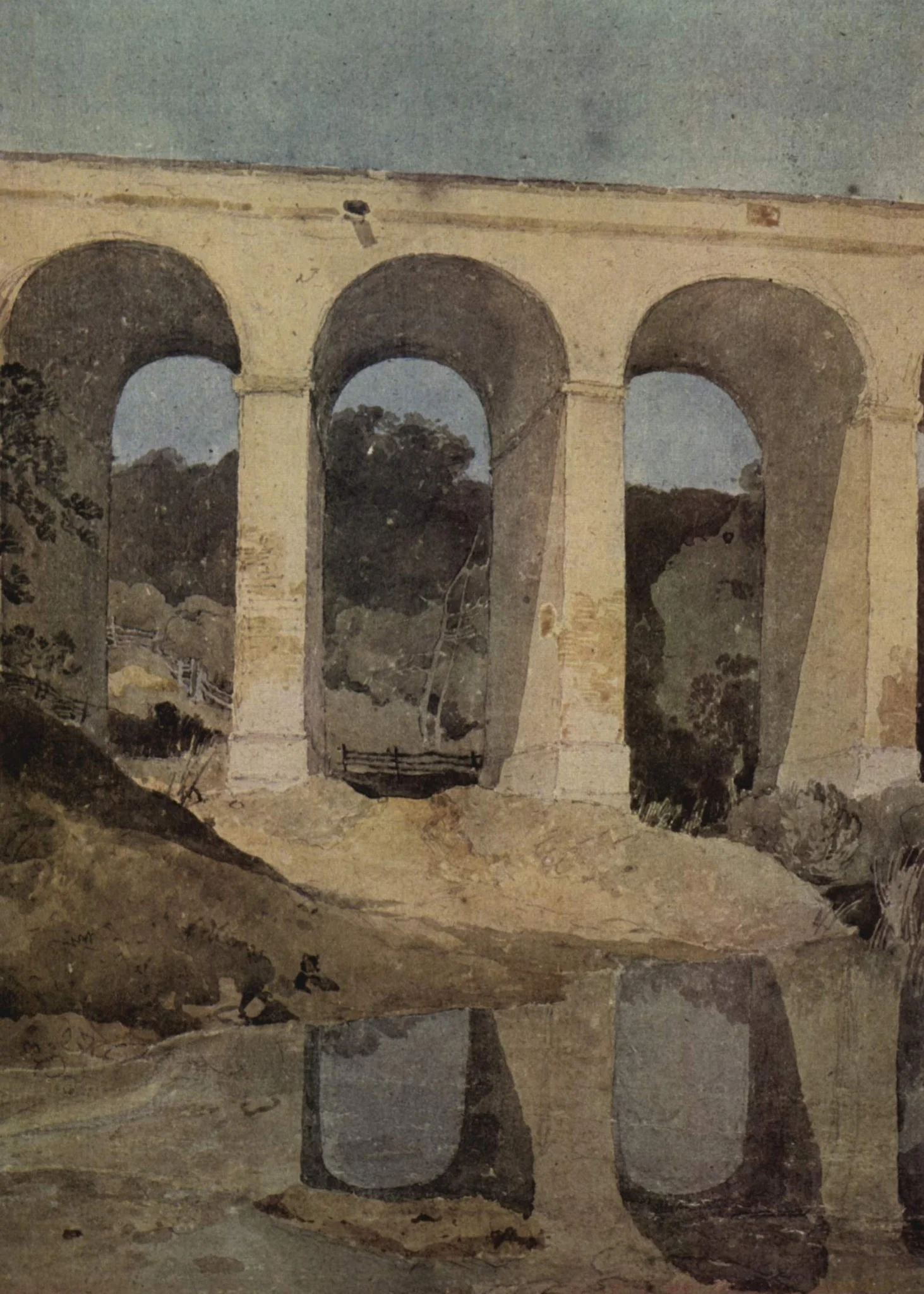 Crambe Beck Bridge, near Kirkham, Yorkshire, by John Sell Cotman, watercolor, 1804
