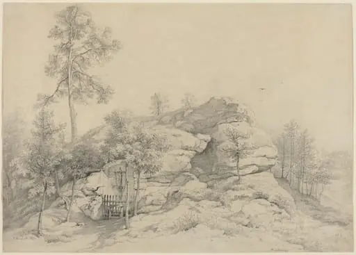 A Wayside Shrine Carved into a Rocky Tor