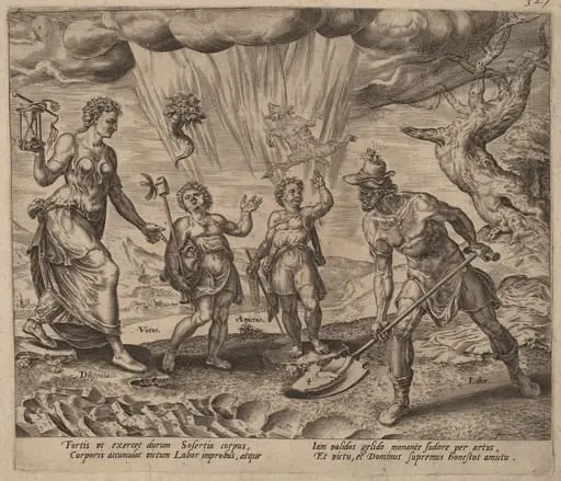 The Lord Endowing the Diligent Worker with Food and Clothing