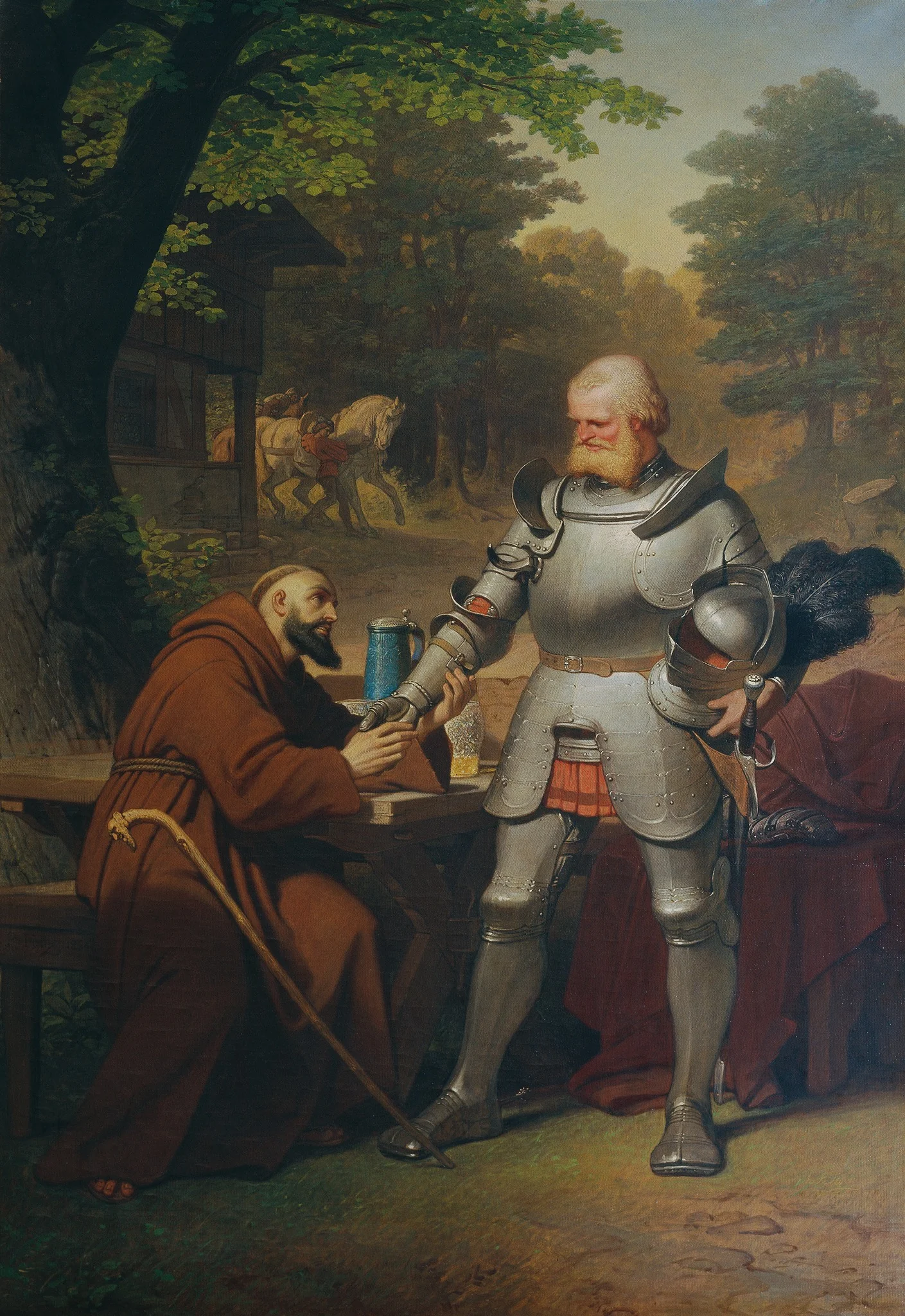 Szene aus Goethes "Götz von Berlichingen", by Philipp Foltz, oil, 1864