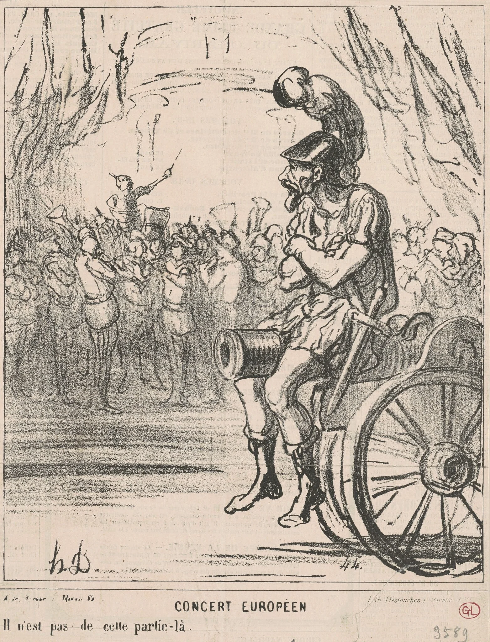 Concert européen, by Honoré Daumier, ink, 1867