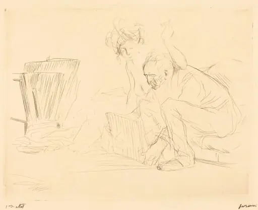 Le repos du modèle (2e planche) (The Model's Rest) (second plate)