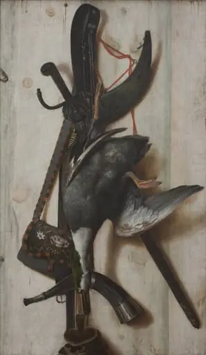 Trompe l'Oeil with Dead Duck and Hunting Implements
