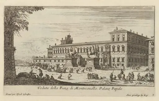 Veduta della Piaza di Montecavallo