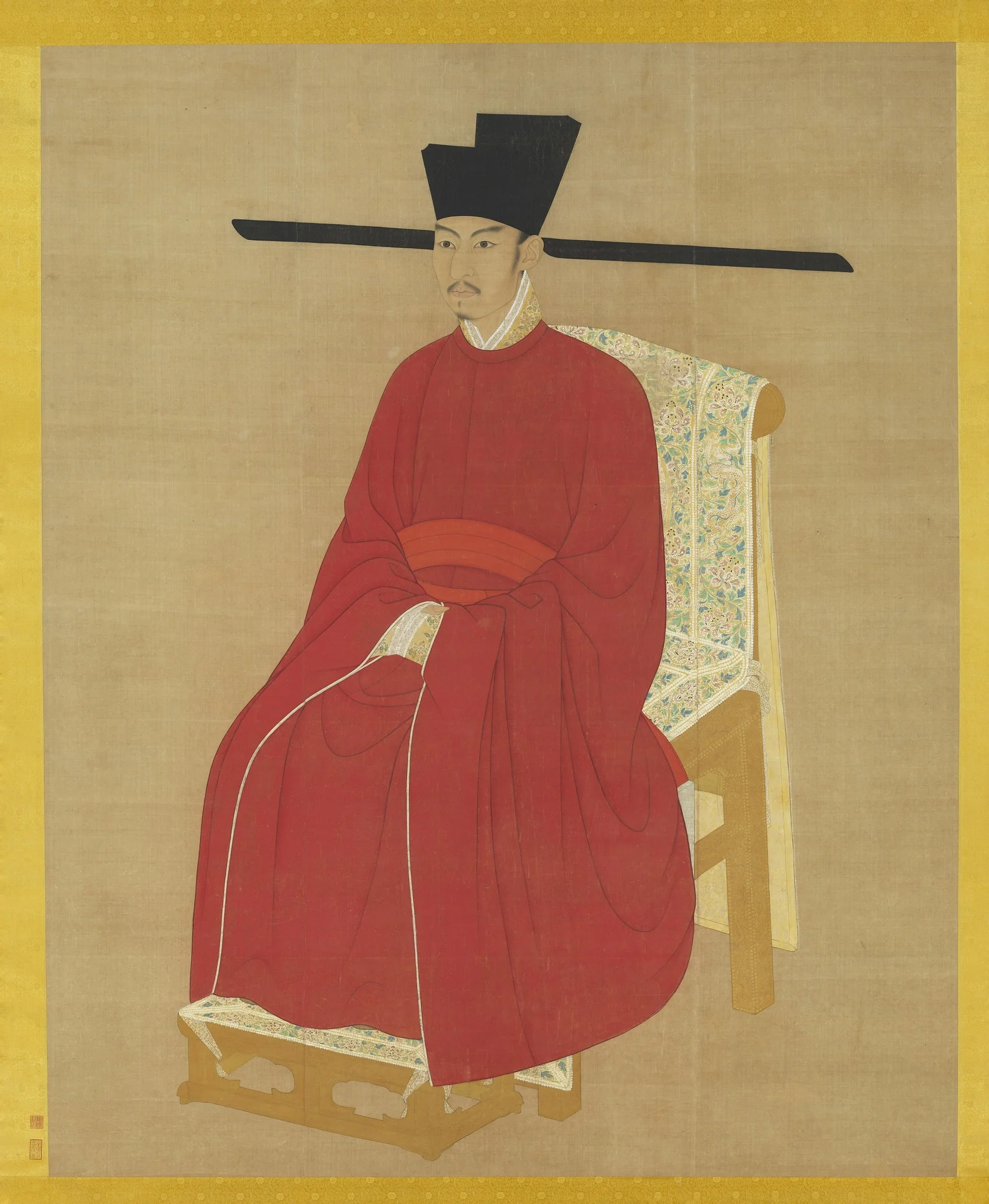 Seated Portrait of Song Zhezong, by Unknown, unspecified