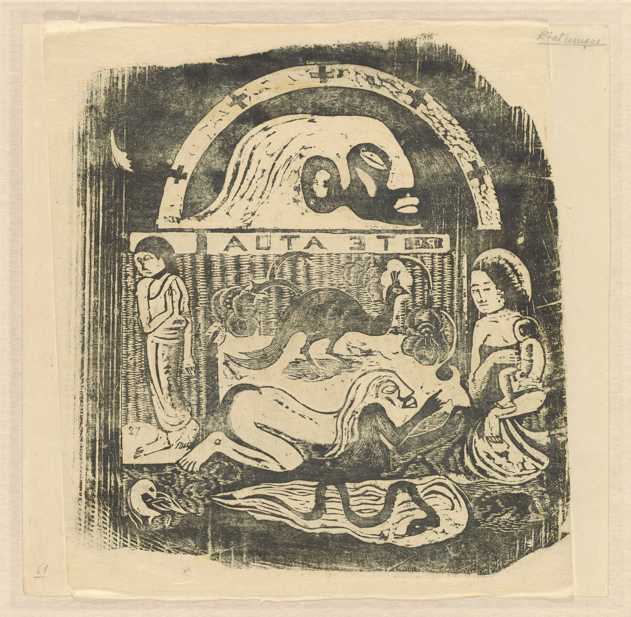 Te Atua (The Gods) Small Plate [recto]