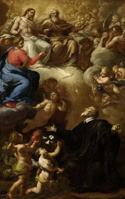 Vision of Saint Philip Neri, by Giuseppe Passeri, oil, 1700