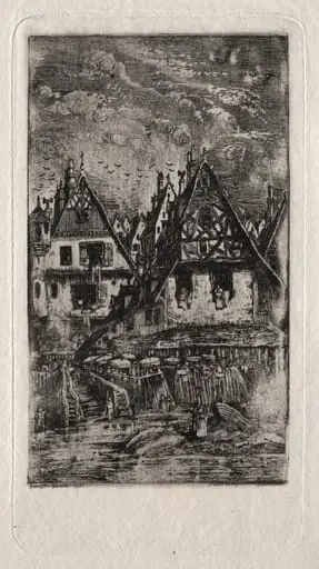 Marketplace with Parasols