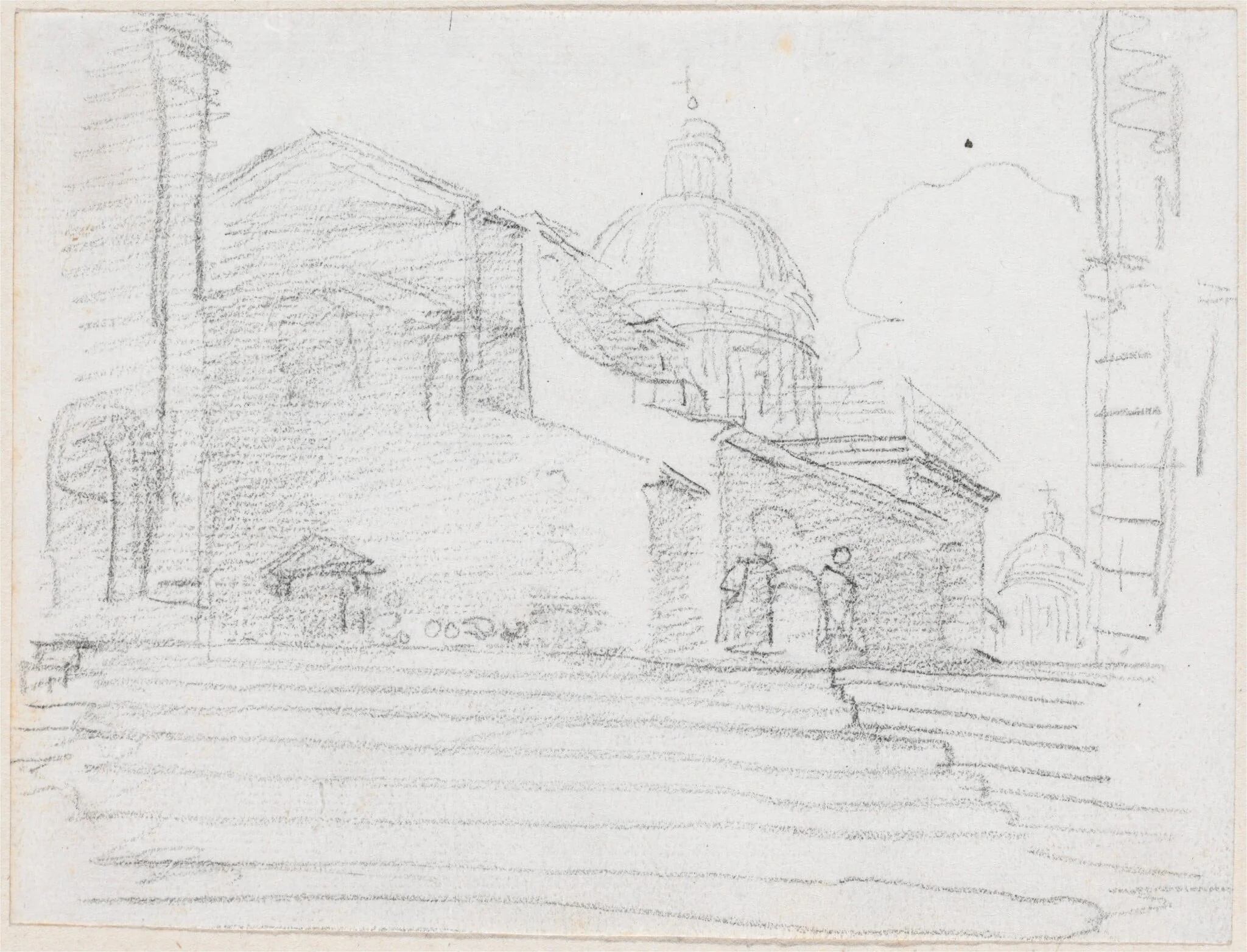 S. Rocco, by Hubert Robert, chalk, 1760