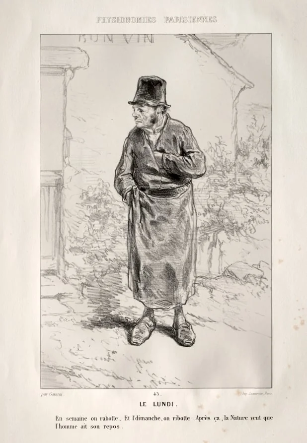 Le Lundi, by Paul Gavarni, 1858