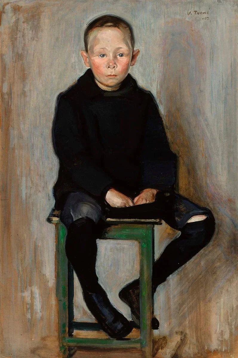 Istuva poika, by Verner Thomé, unspecified