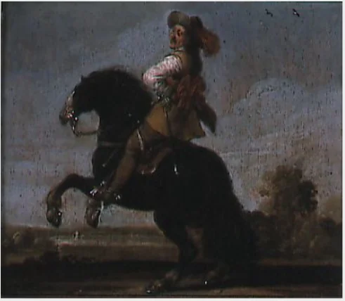 A Mounted Cavalier, by Pieter Symonsz Potter, unspecified, 1640