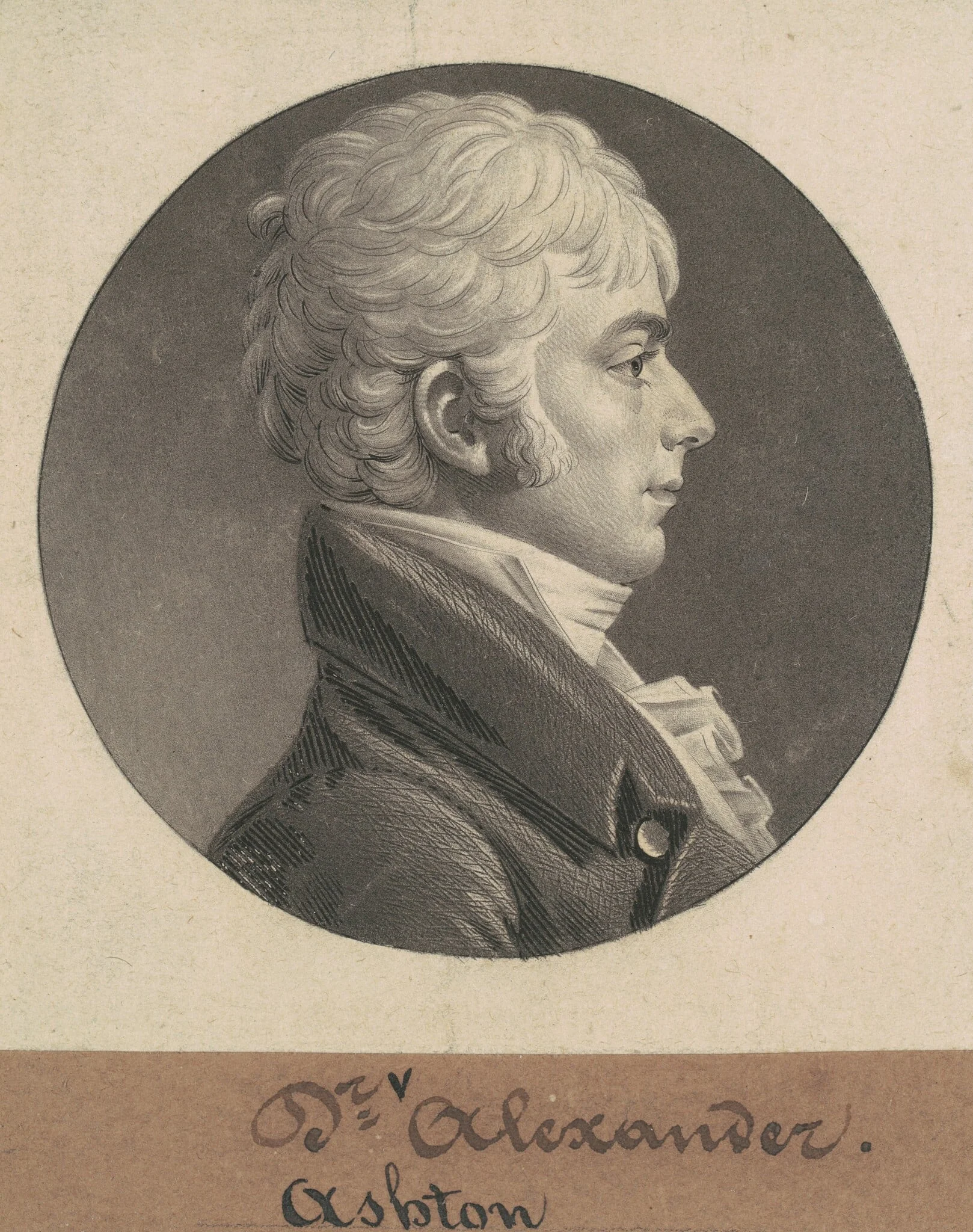Ashton Alexander, by Charles Balthazar Julien Févret de Saint-Mémin, ink, 1804