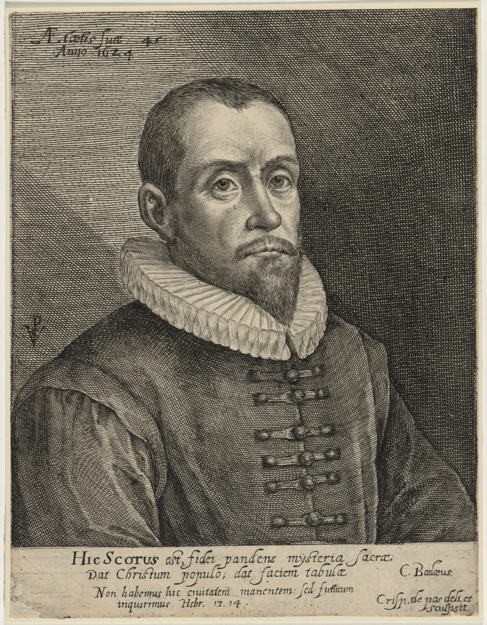 Thomas Scott, by Crispijn van de Passe I, ink, 1624