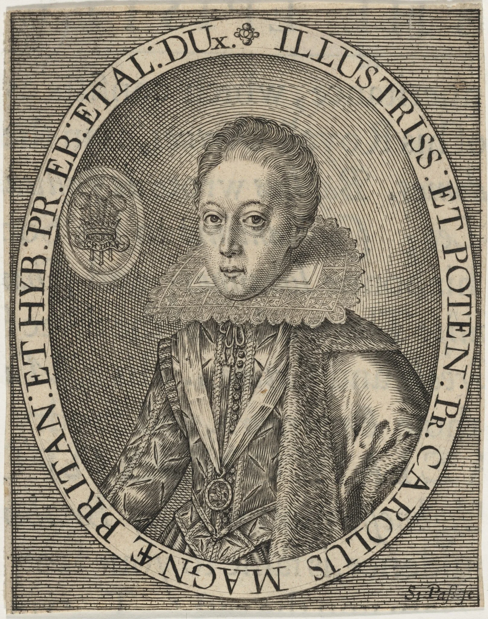 Charles I, King of England as Duke of York, by Simon van de Passe, ink, 1616