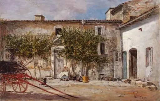Curte interioară la Contrexéville