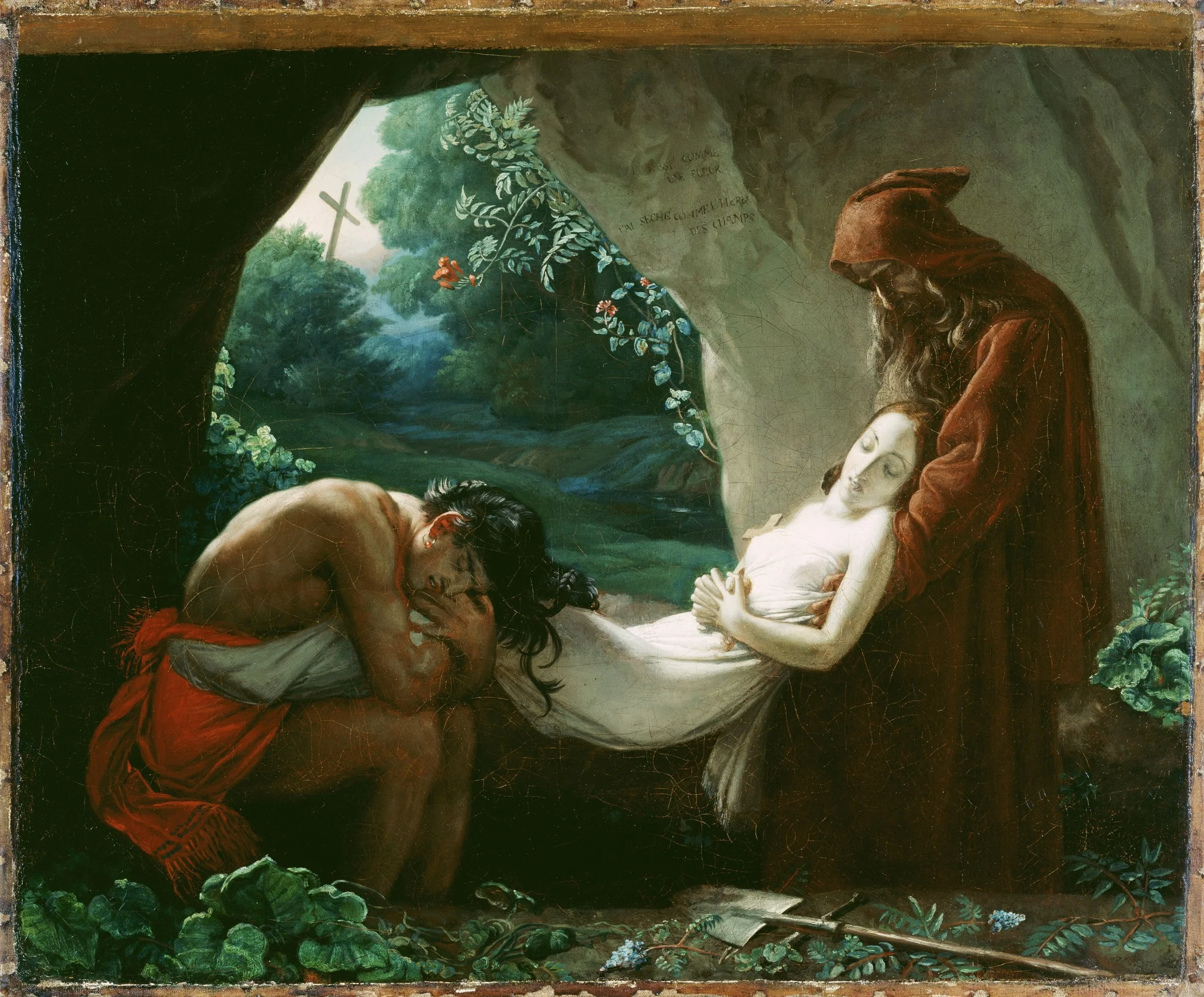 Burial of Atala, by Unknown, oil, 1808