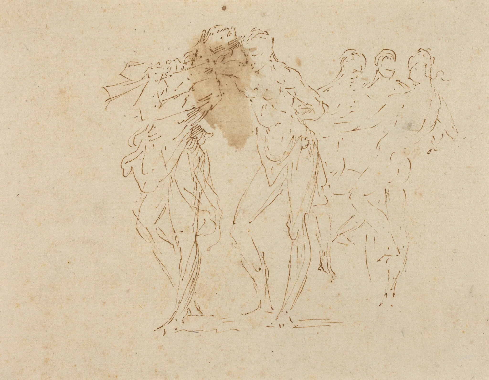 Musician and Dancing Figures