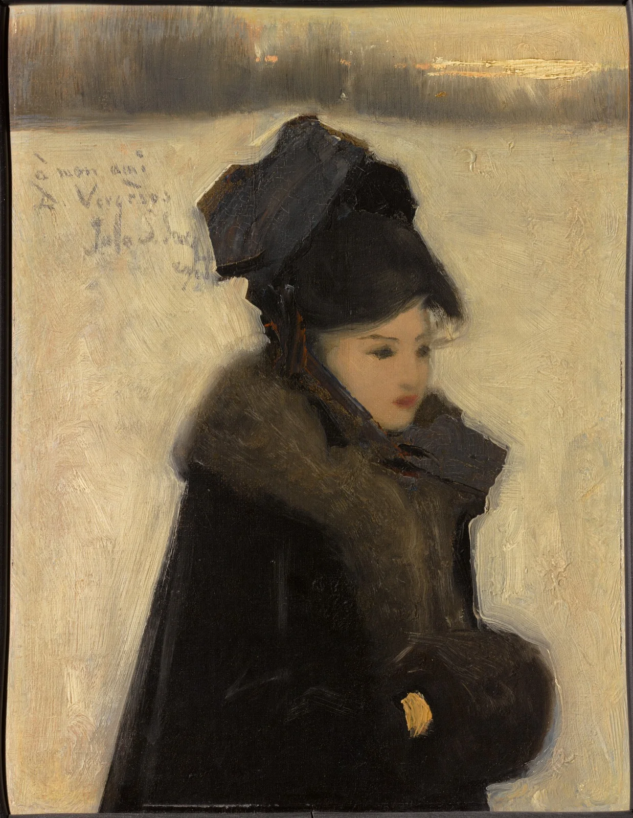Woman with Furs, by John Singer Sargent, oil, 1892