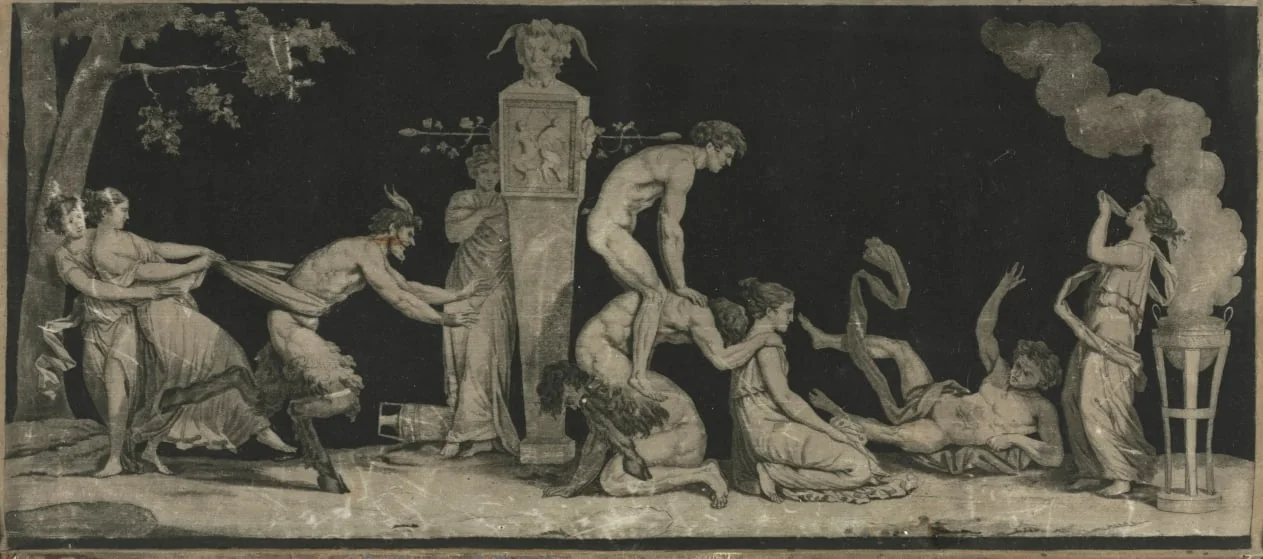 Bacchanal, the Game of Leap Frog, by Laurent Guyot, 1785