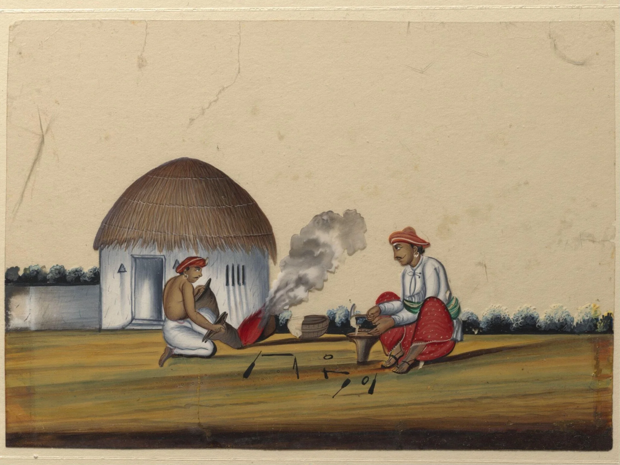 Blacksmiths, by Unknown, paint, 1860
