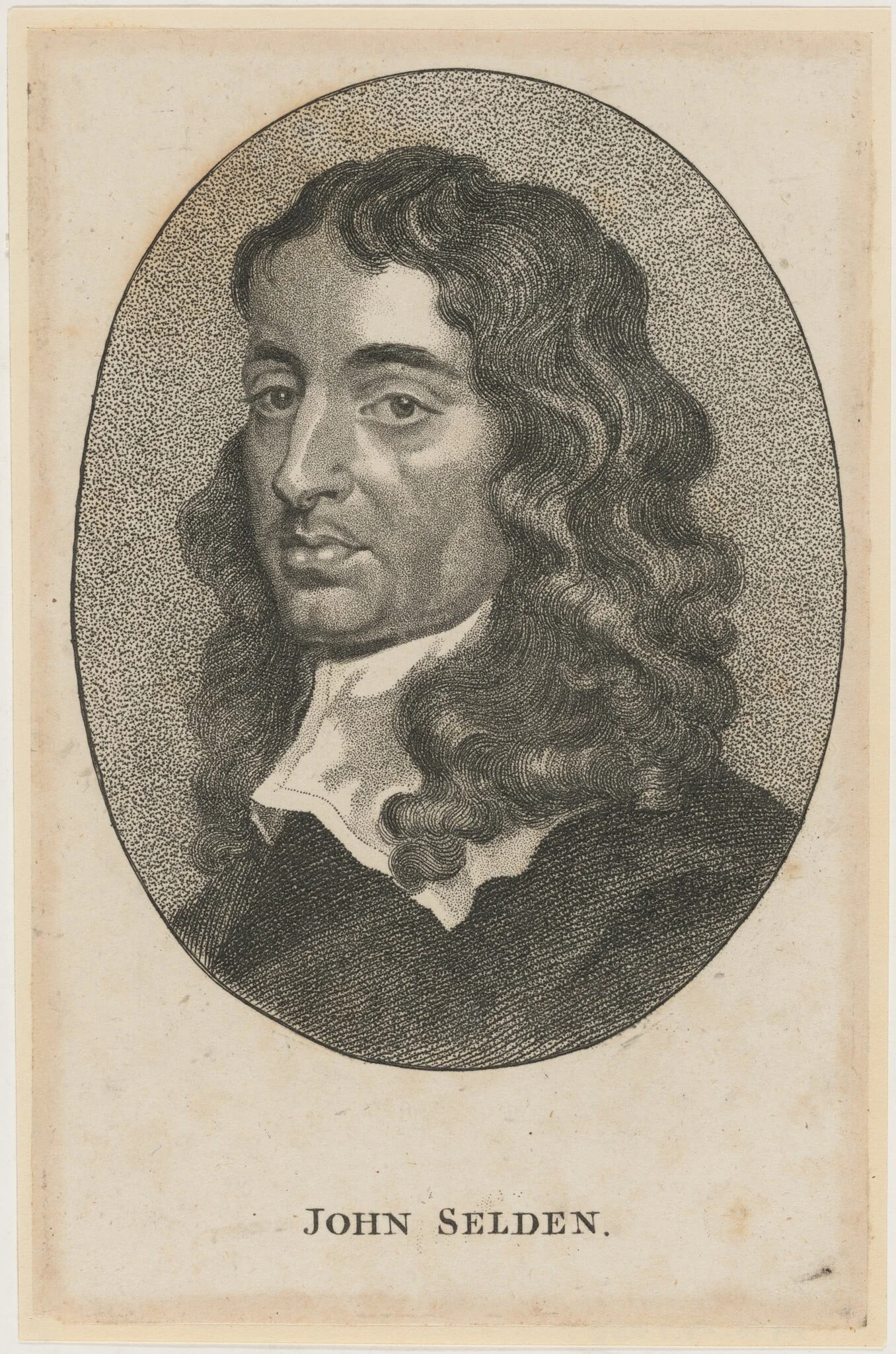 John Selden, Jurist and Antiquary, by Unknown 19th Century, ink, 1850