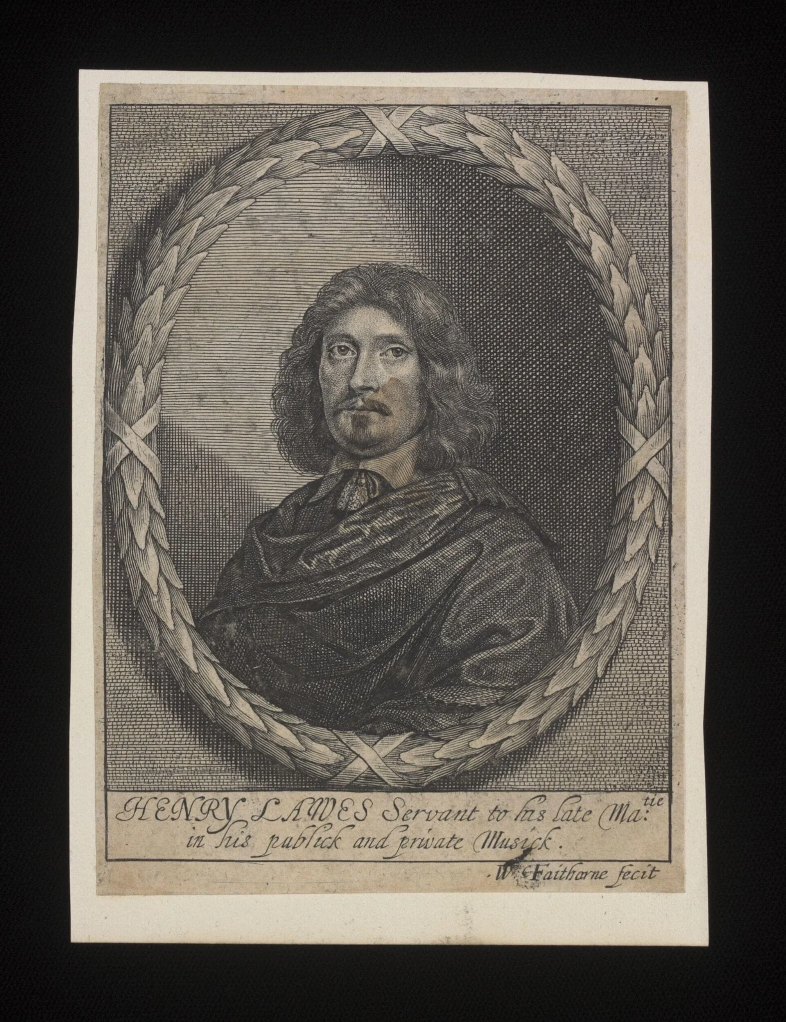Henry Lawes, by William Faithorne, 1750
