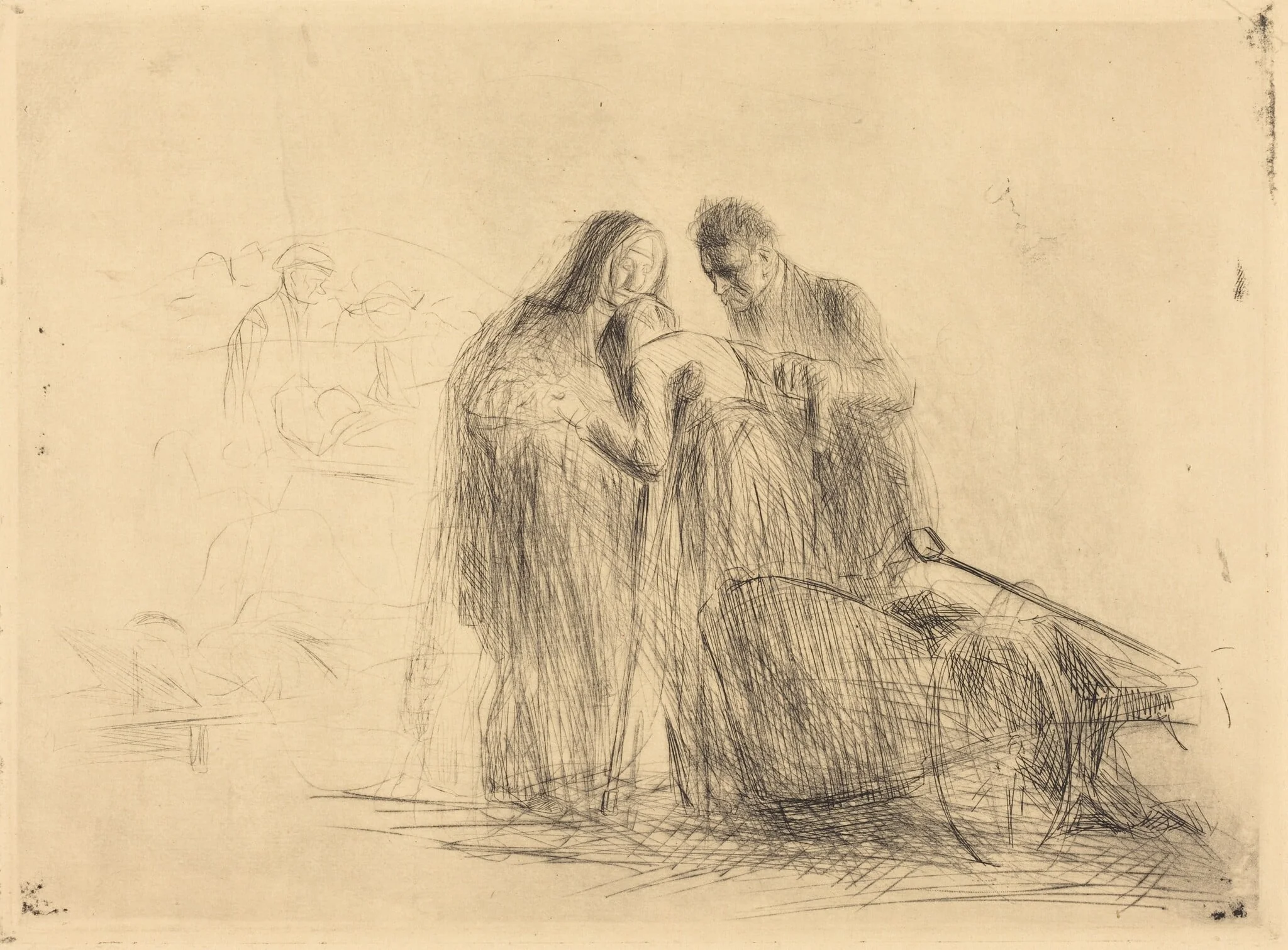 Lourdes, la paralytique (2e planche) (Lourdes, the Paralytic) (second plate)