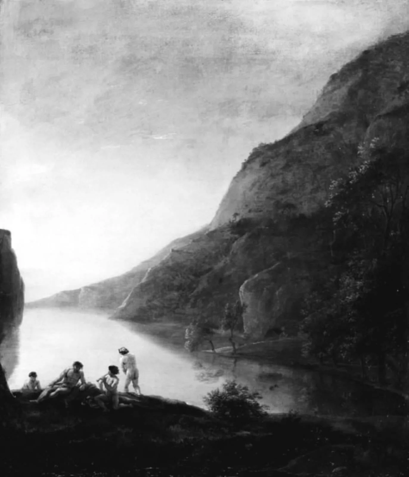 Landscape with Bathers, by Unknown, unspecified, 1650