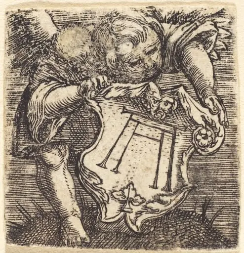 Putto Holding a Shield with the Monogram of Altdorfer