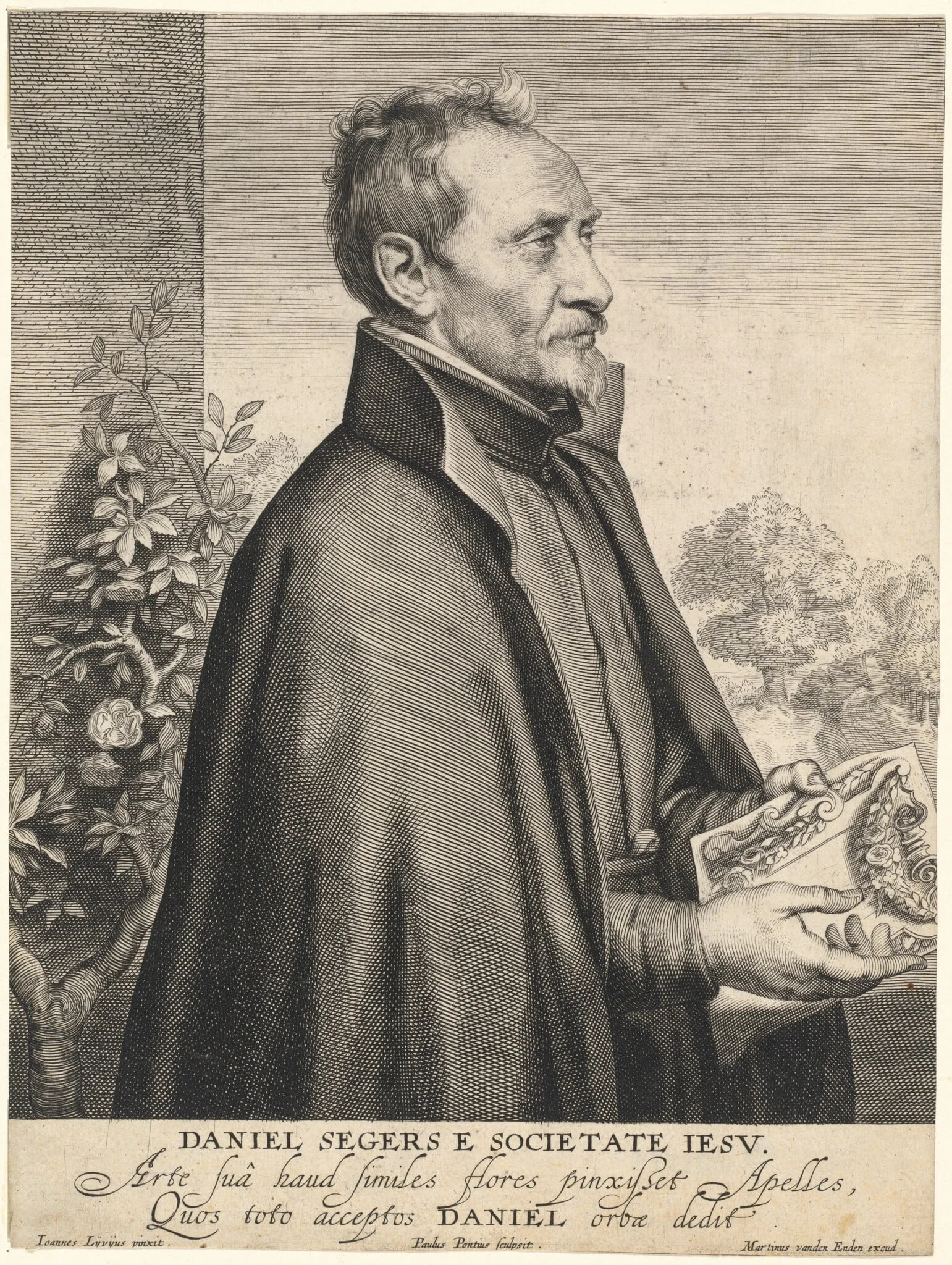 Daniel Segers, Jesuit Priest, by Paulus Pontius, ink, 1630