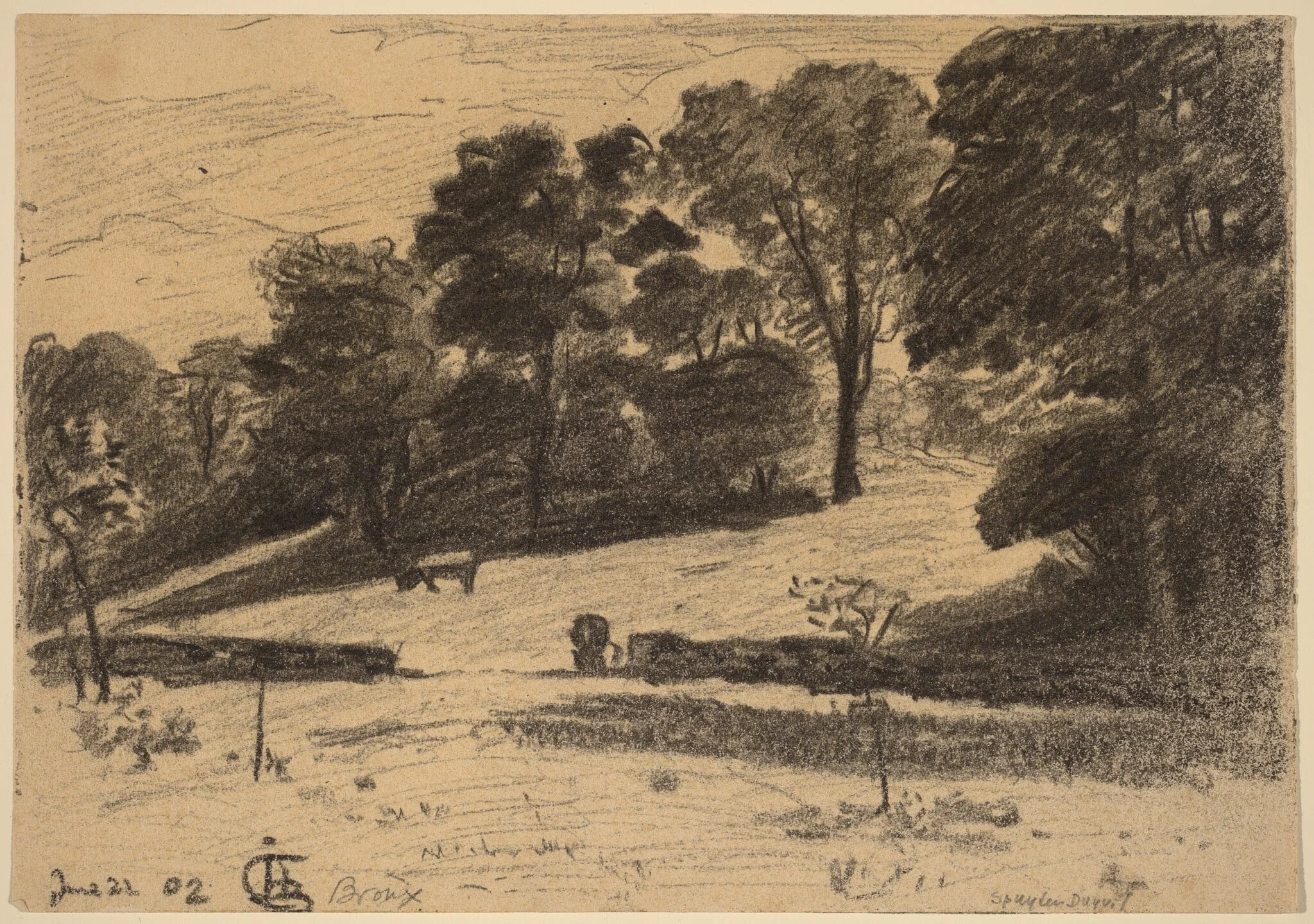 The Bronx, by Oscar F. Bluemner, charcoal, 1902