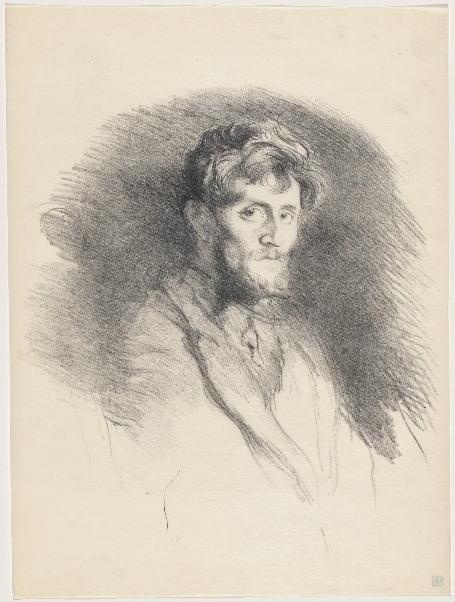 Etude (Maurice Dumont), by Henri de Groux, ink, 1895