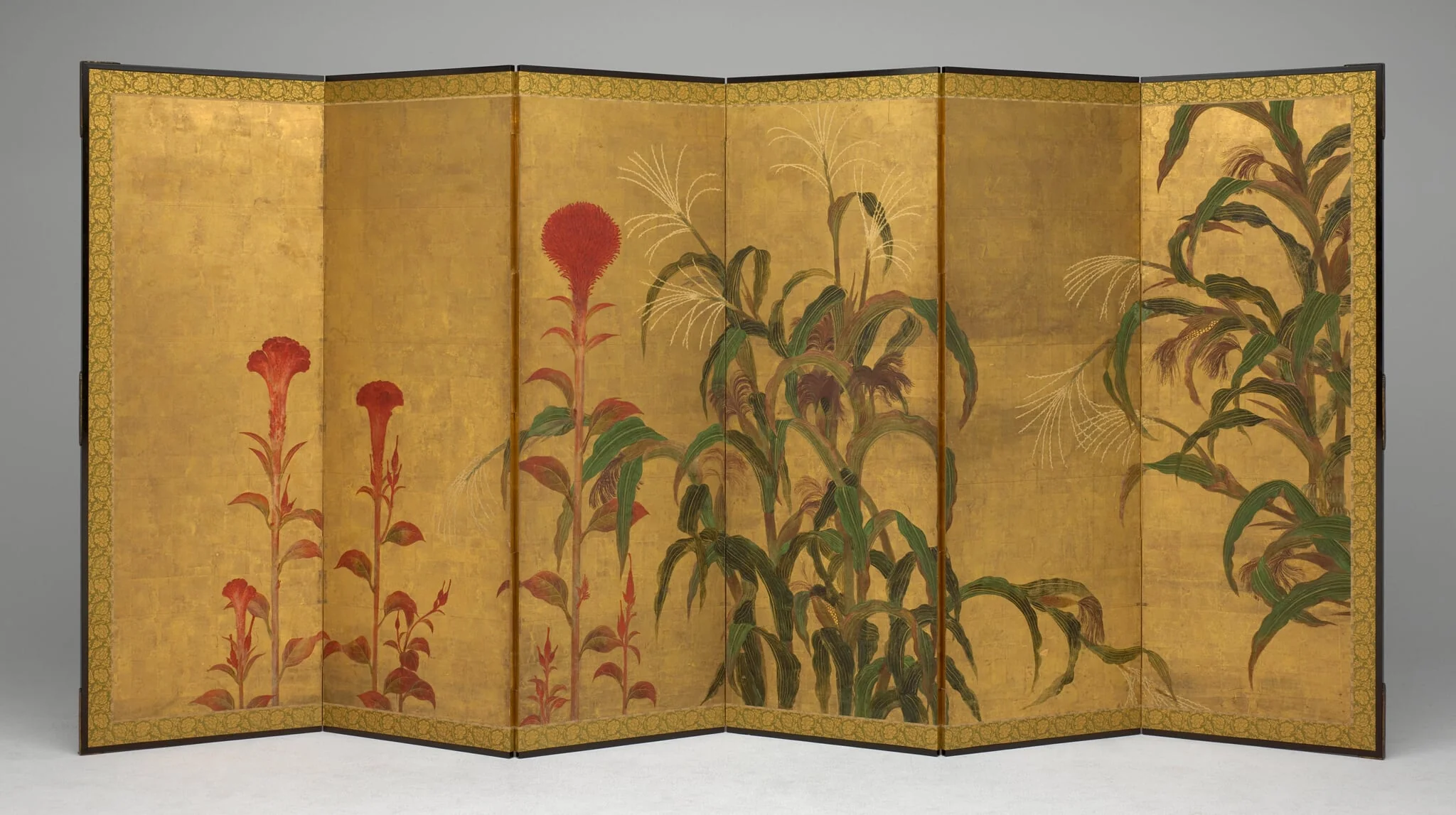 Maize and Cockscombs, by Unknown, ink, 1650