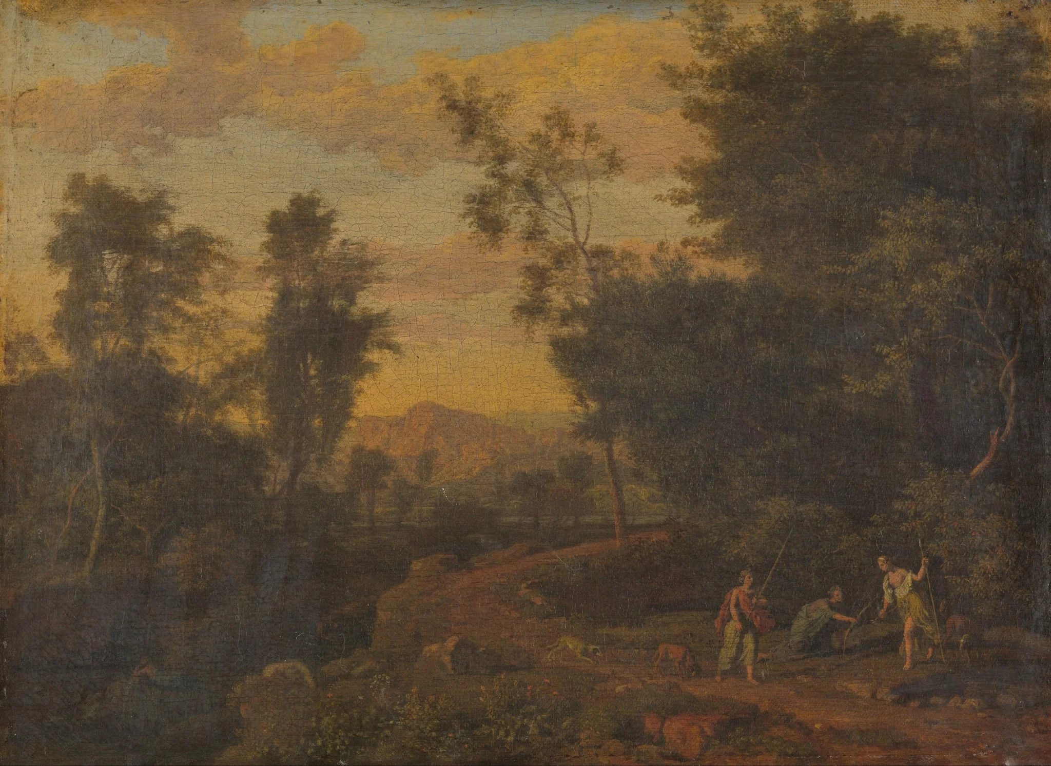 Diana and Her Nymphs Hunting, by Unknown, unspecified, 1685