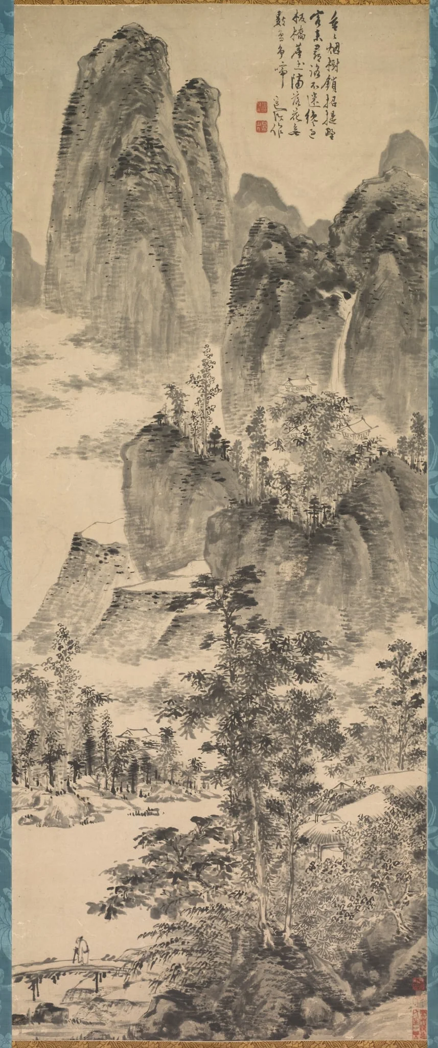 Looking for a Monastery in the Misty Mountains, by Chen Chun, unspecified, 1522