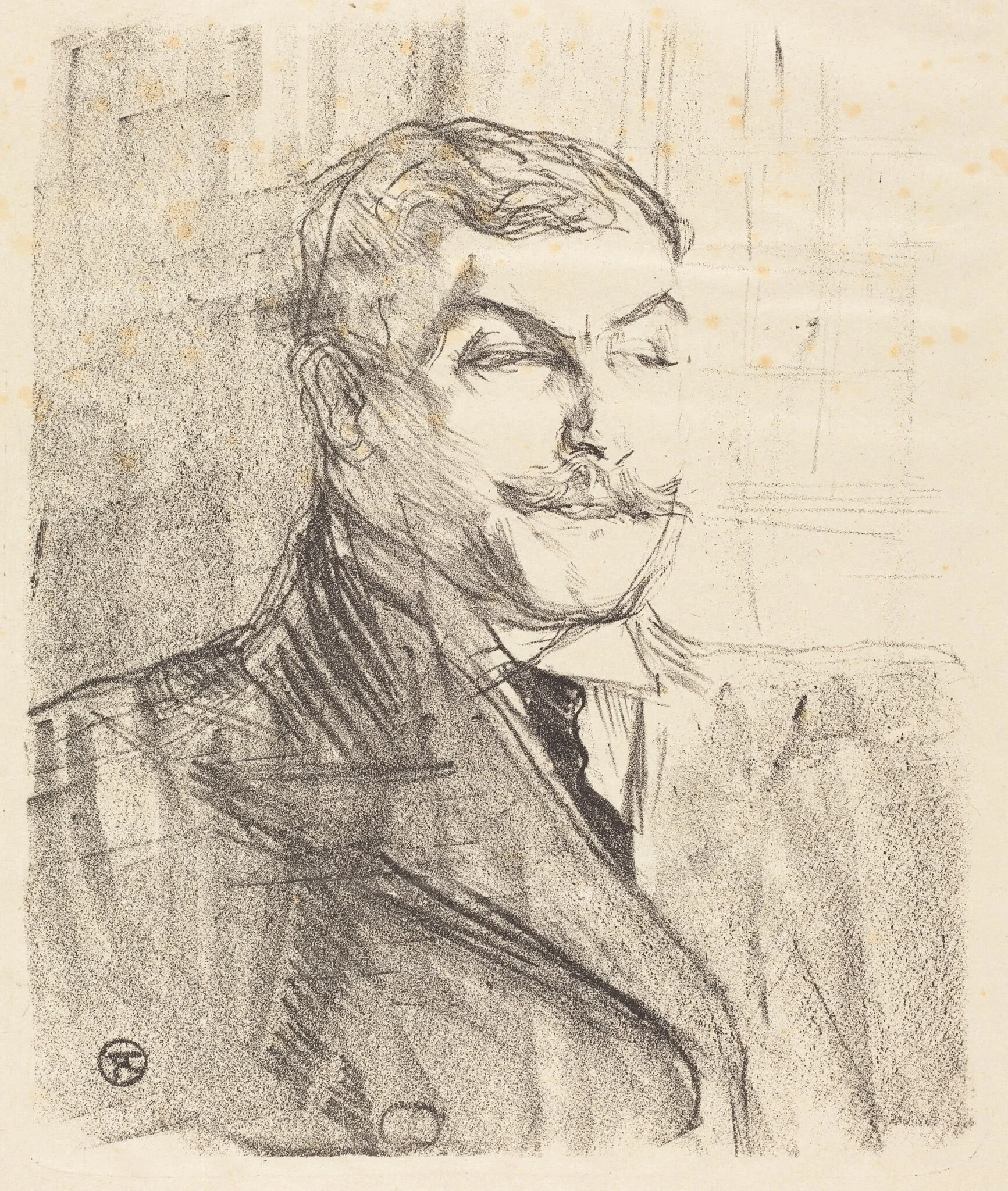 Lucien Guitry, by Henri de Toulouse-Lautrec, ink, 1896