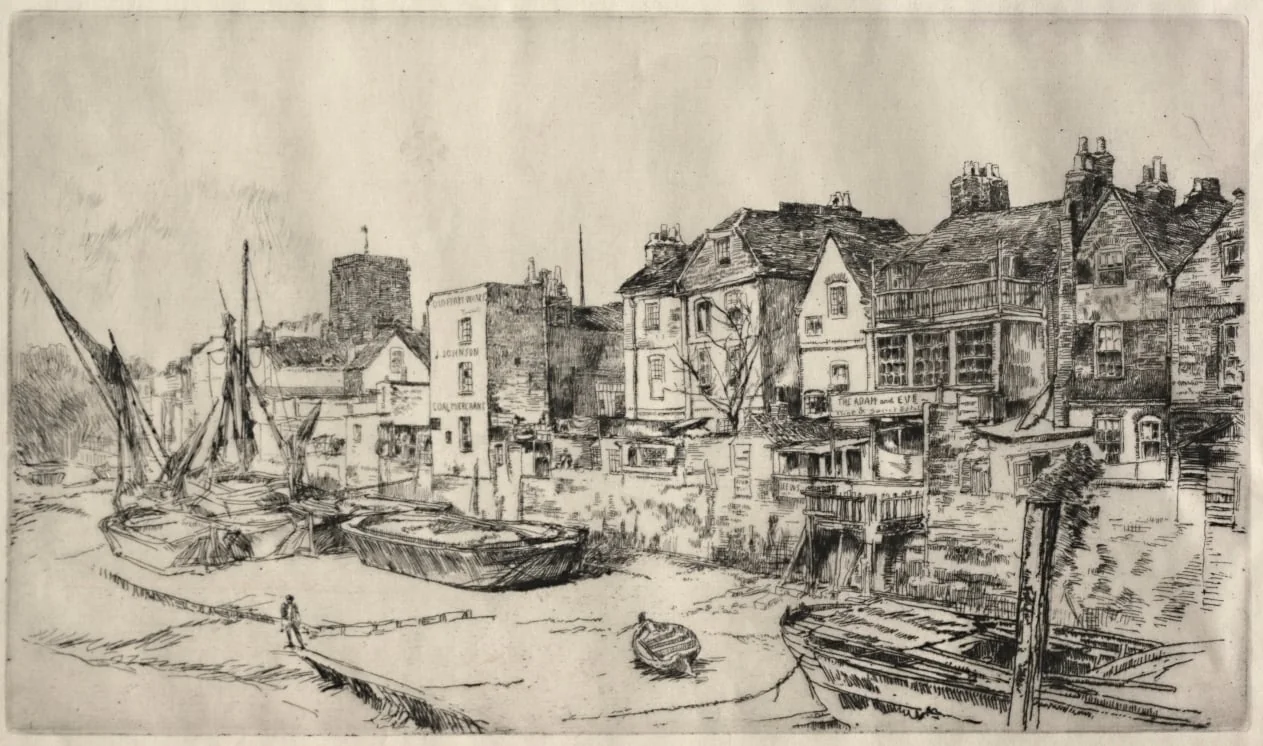"Adam and Eve" Tavern, Old Chelsea, by James McNeill Whistler, 1878