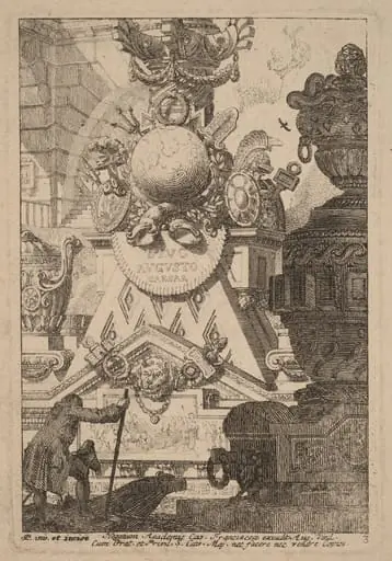 Fantasy of an Antique Trophy to Augustus