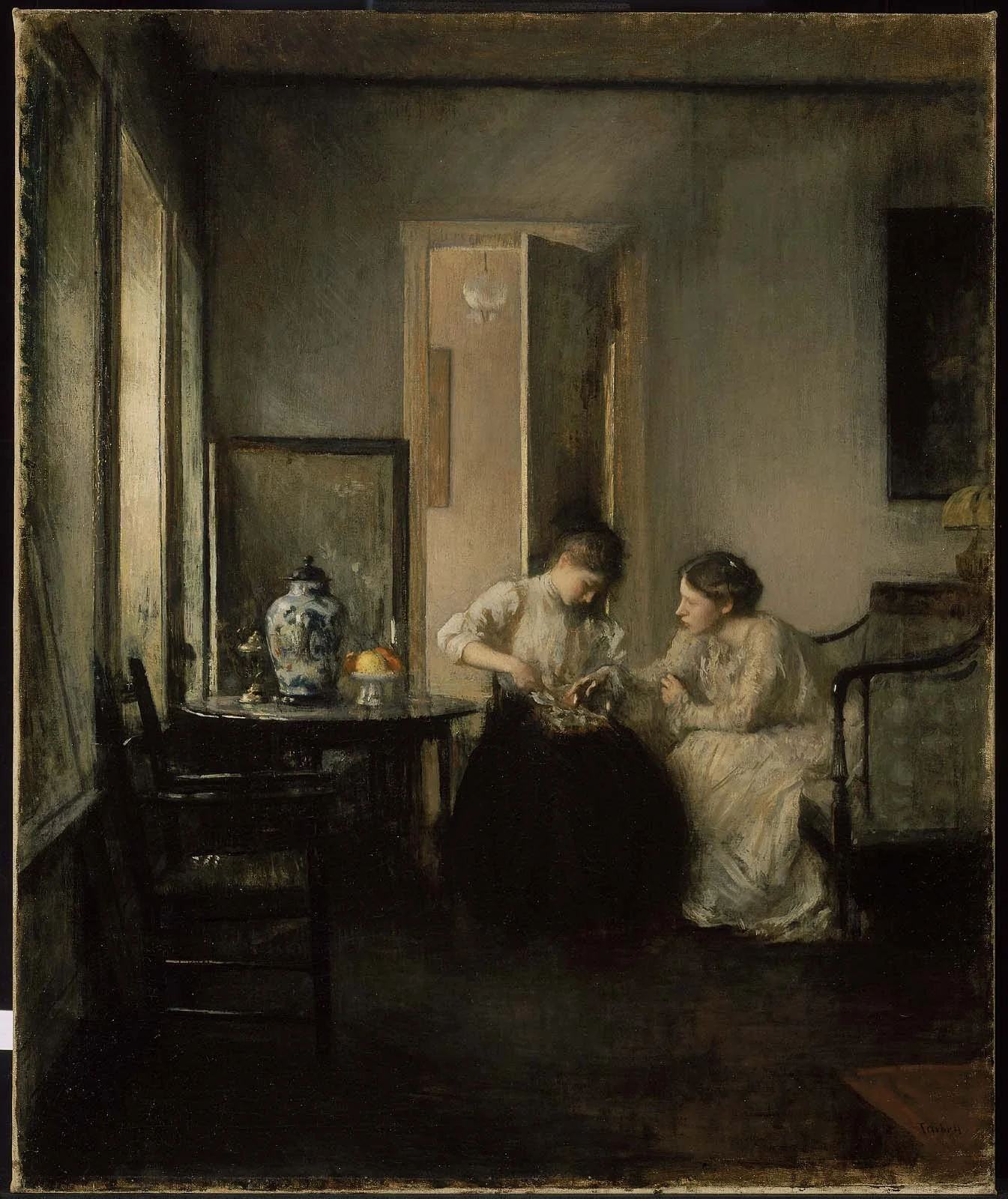 New England Interior, by Edmund Charles Tarbell, oil, 1906