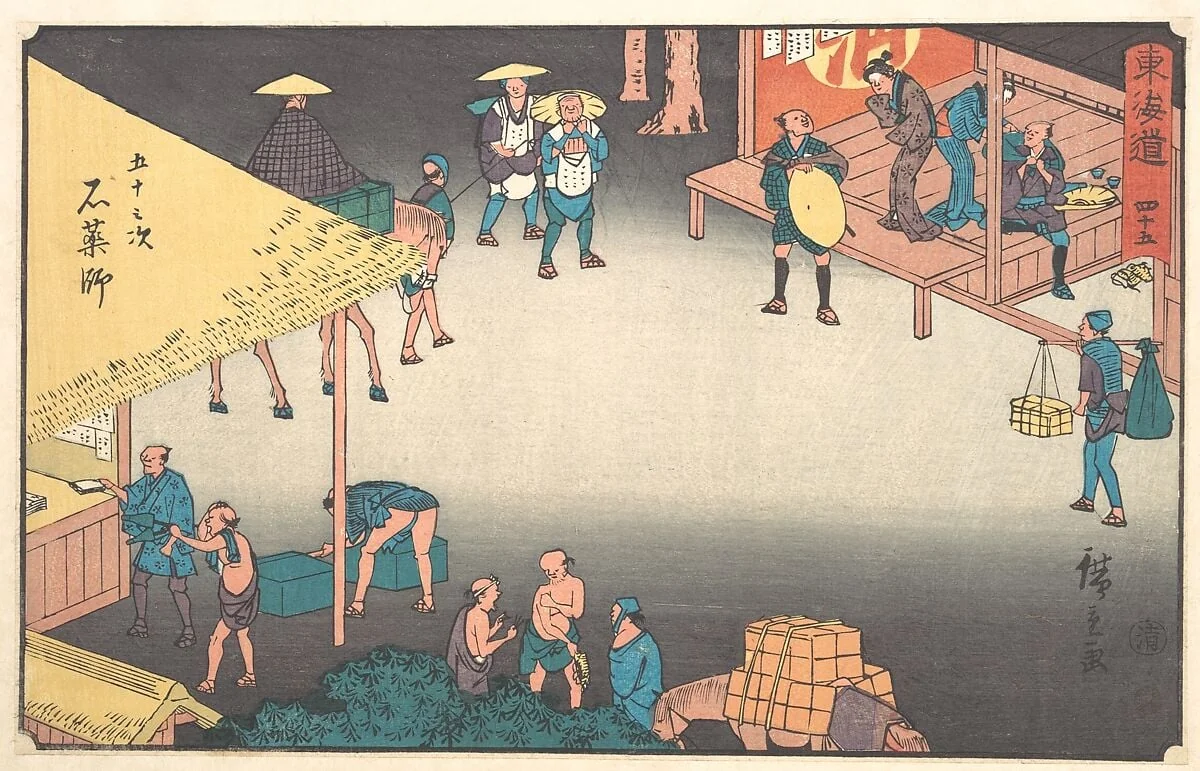 東海道五十三次　石薬師|Ishiyakushi, by Utagawa Hiroshige, ink, 1840