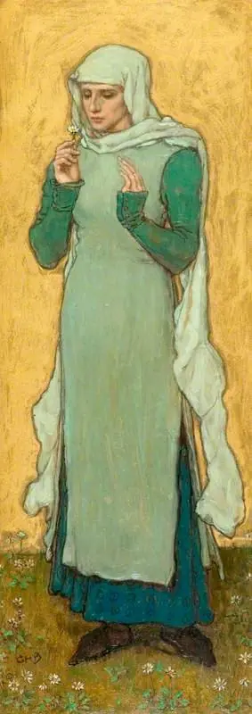 A Woman Holding a Marguerite