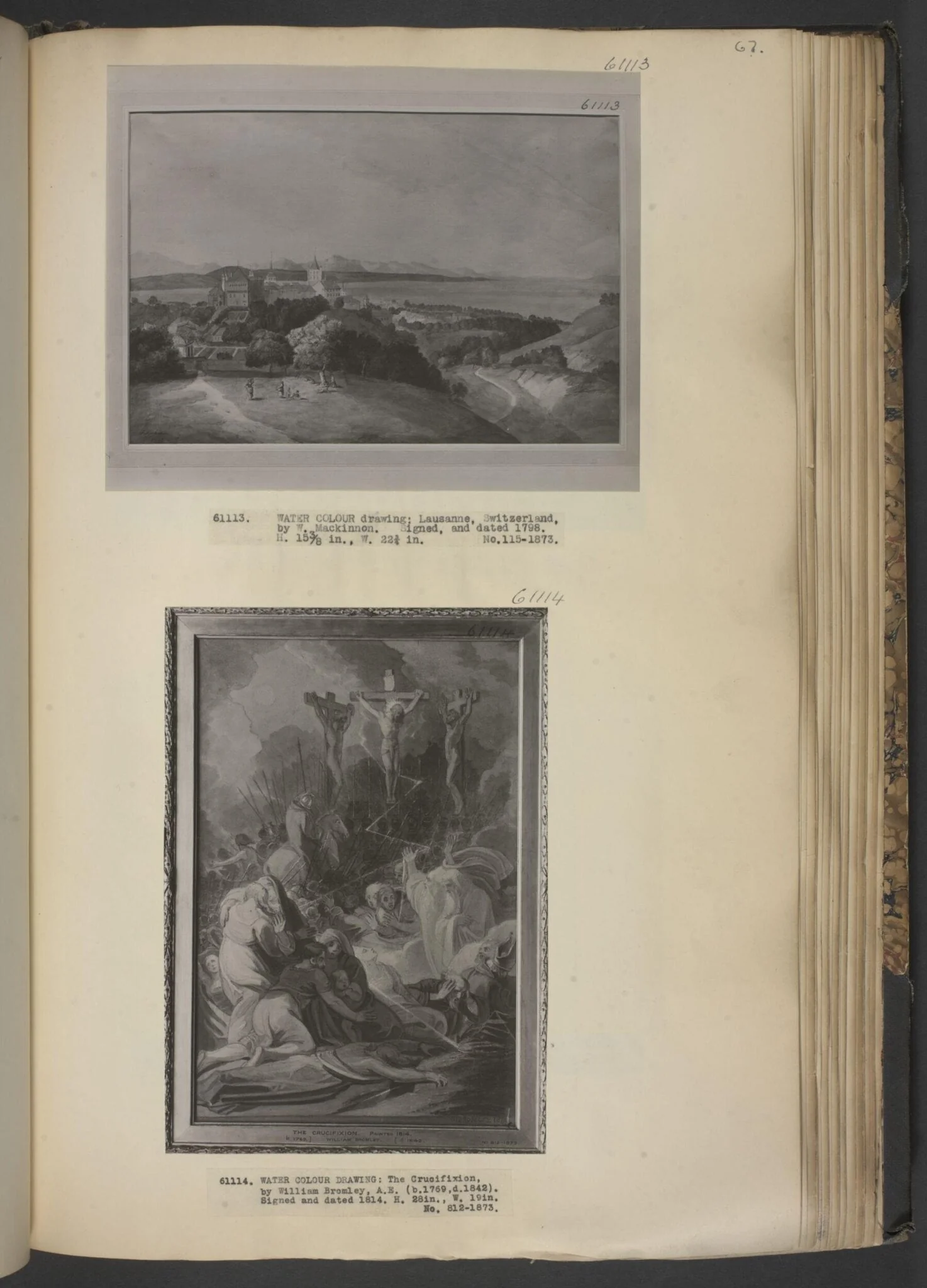 The Crucifixion, by William Bromley, watercolor, 1814