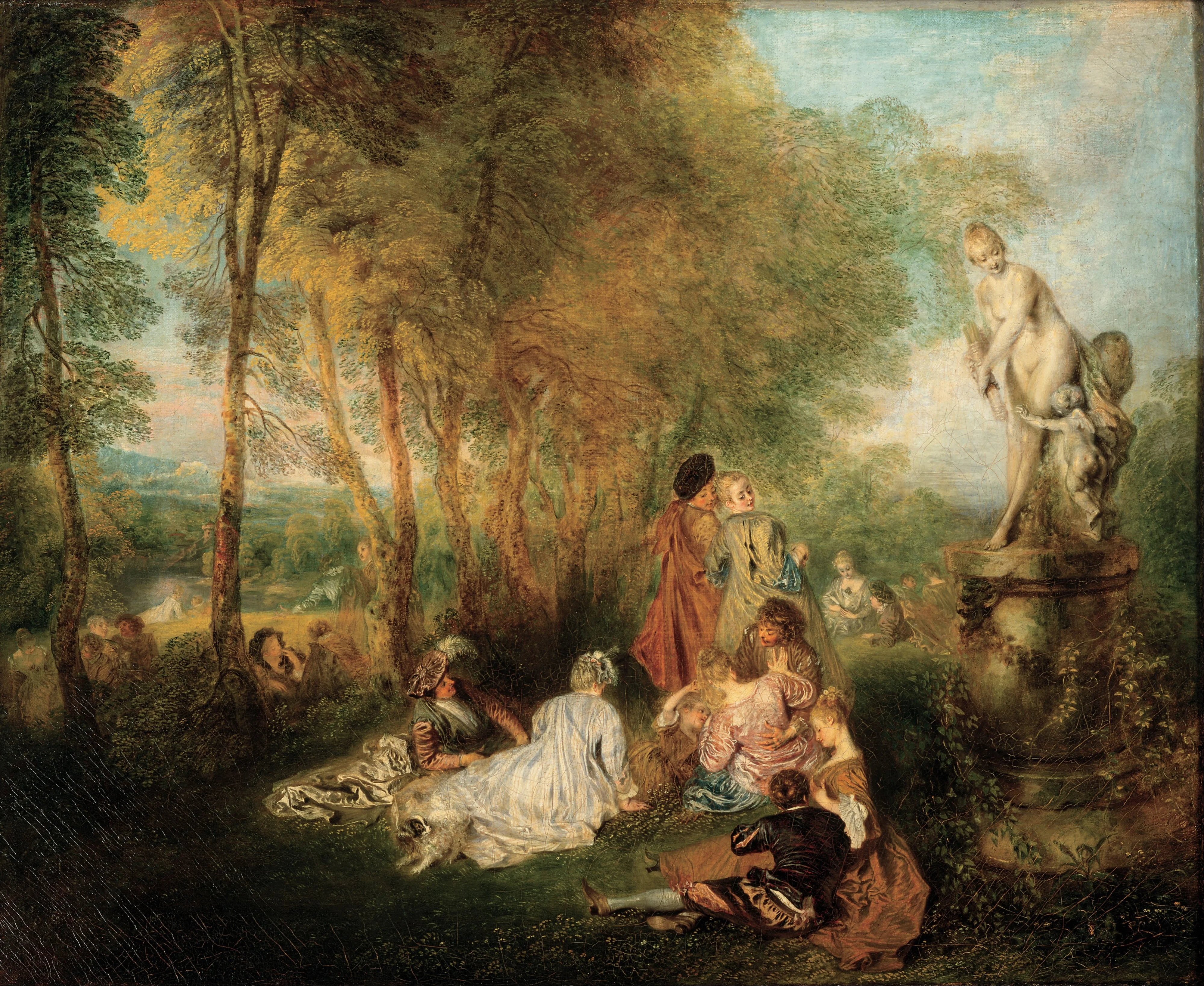 The Feast of Love, by Jean Antoine Watteau, oil, 1718