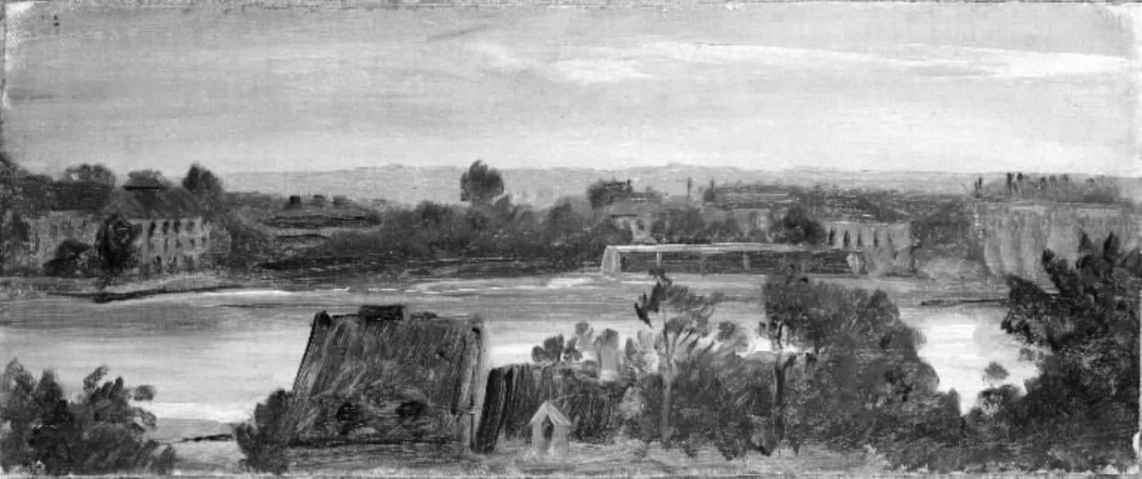 Udsigt over Elben fra Stadt London i Dresden, by Unknown, 1875