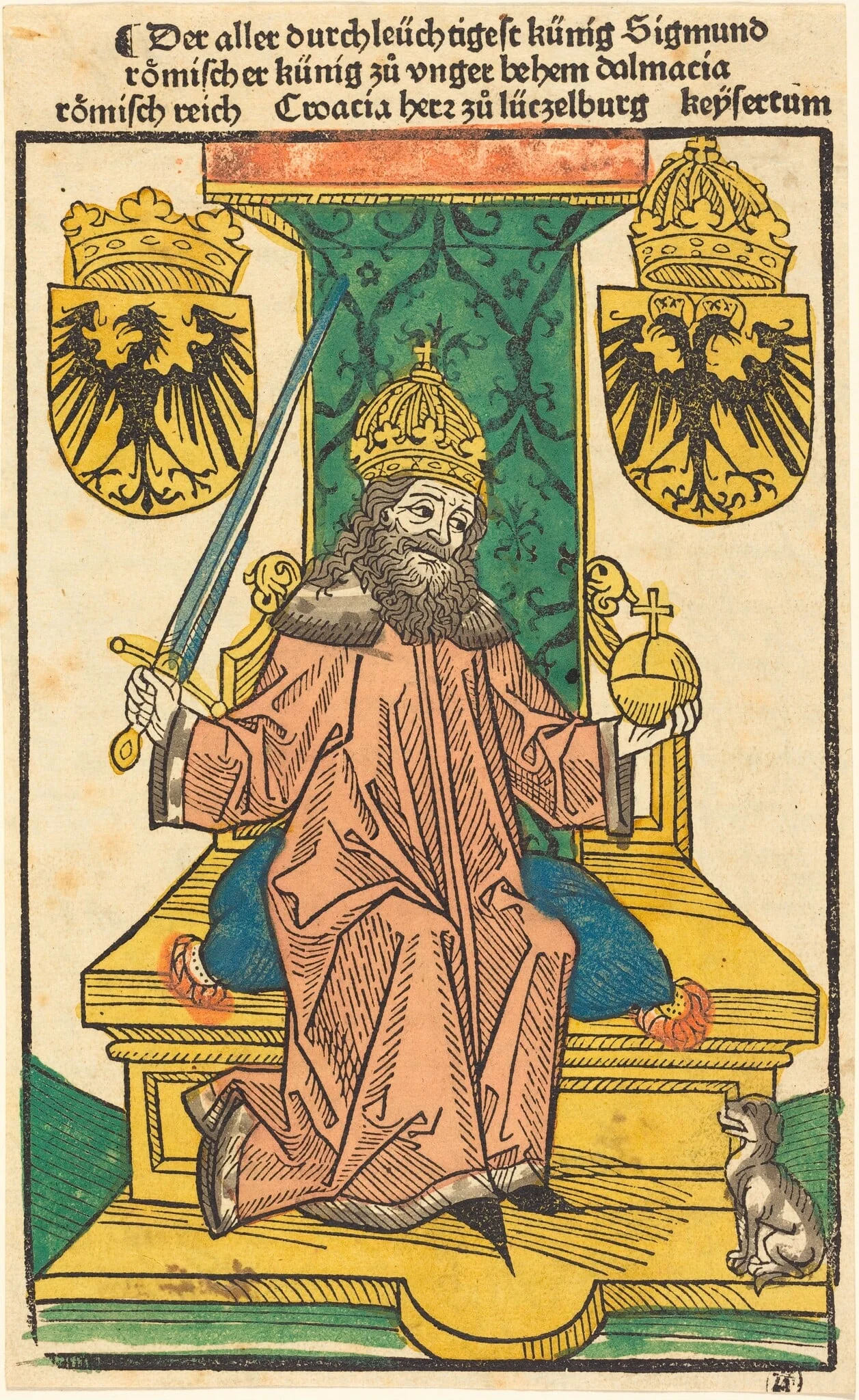 Kaiser Sigmund, by German 15th Century, ink, 1483