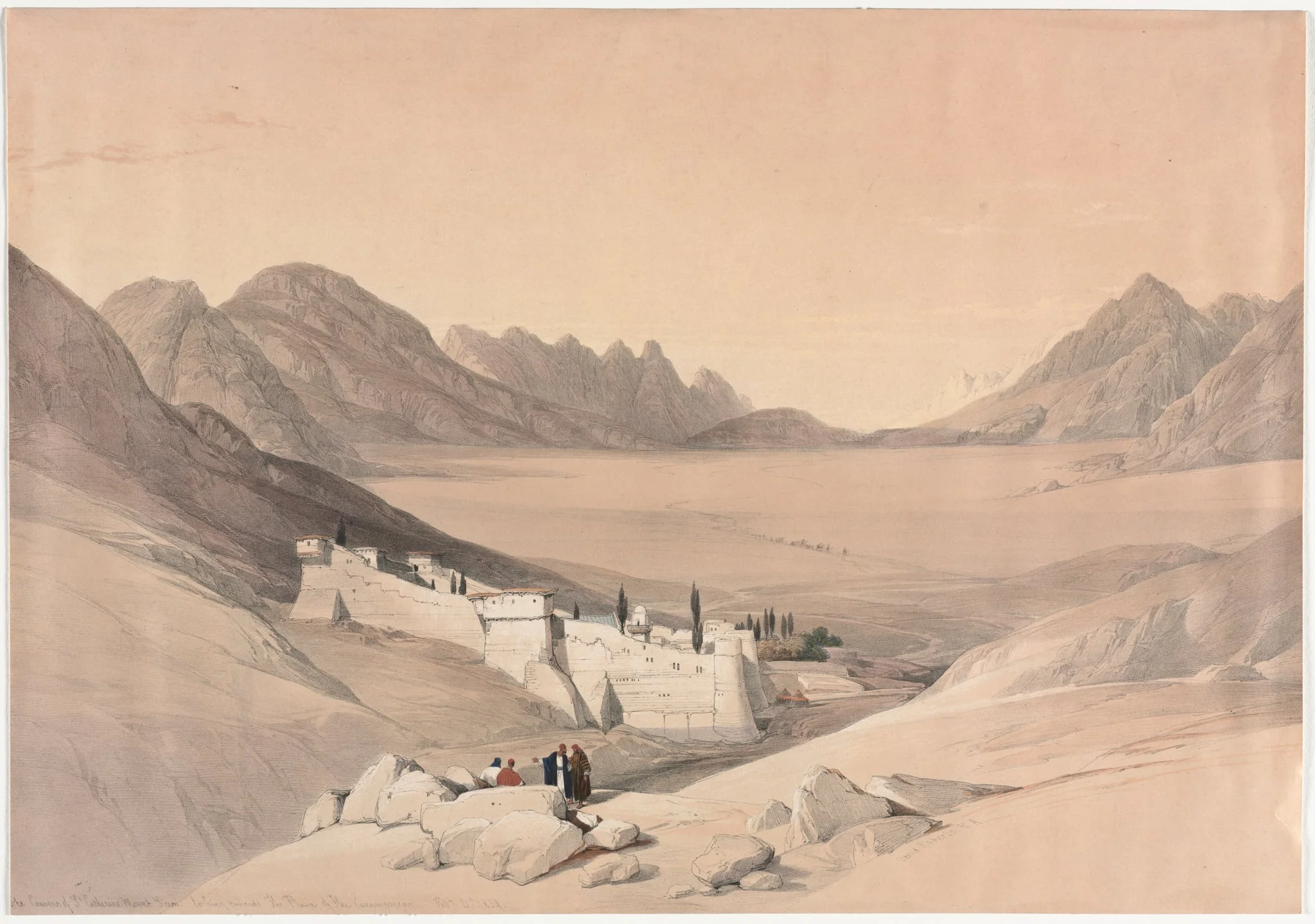 The Convent of St. Catherine, Mount Sinai, Looking towards the Plain of the Encampment