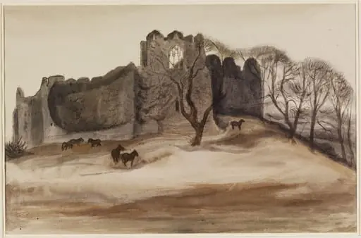 Oystermouth Castle, Gower, Glamorganshire
